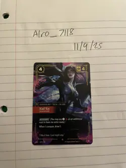 Riftbound TCG Origins Kaisa Survivor Card Champion Rare 039/298 Foil - League of - Image 1