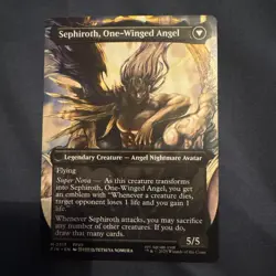 MTG Final Fantasy Sephiroth Fabled SOLDIER One Winged Angel Borderless 317 NM - Image 1