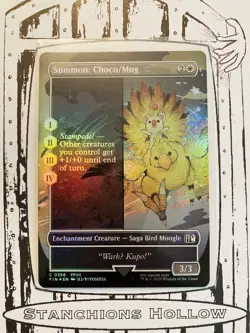 MTG Summon: Choco/Mog (Borderless) (Foil) - FINAL FANTASY (FIN) C 0358 - Image 1