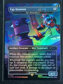 Magic the Gathering MTG Sonic Secret Lair Egg Hammer Rainbow Foil SP 2 - Image 1