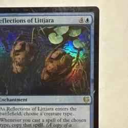 MTG Magic The Gathering Reflections Of Littjara Foil Promo Blue Enchantment - Image 3