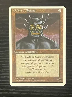 Magic MTG Italian Revised Obsianous Golem Artist Proof Near Mint Only 50 Exist! - Image 1
