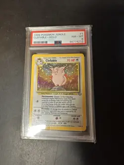 1999 Pokemon Jungle #1 Clefable Holo PSA 8 NM-MT - Image 1