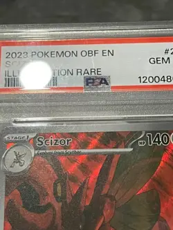Pokemon Scizor 205/197 Obsidian Flames Illustration Rare PSA 10 Gem Mint - Image 4