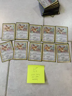 Pokemon 10x Eevee SM184 lot AUCTION 2/2 Near Mint - Image 1