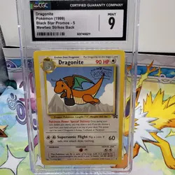 Pokemon TCG Graded CGC 9 Dragonite Black Star Promo 5 WB STAMPED Mewtwo Strikes - Image 1