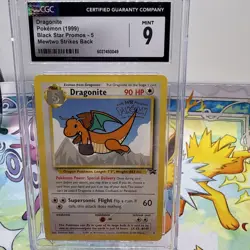 Pokemon TCG Graded CGC 9 Dragonite Black Star Promo 5 WB STAMPED Mewtwo Strikes - Image 1