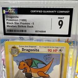 Pokemon TCG Graded CGC 9 Dragonite Black Star Promo 5 WB STAMPED Mewtwo Strikes - Image 2