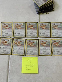 Pokemon 10x Eevee SM184 lot AUCTION 1/2 Near Mint - Image 1