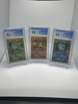 2021 Pokemon Celebrations CGC 9.5 Base Set Holo Eng Charizard Blastoise Venusaur - Image 1