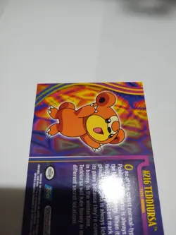 Mint/Nm Glossy Rare 2001 Topps Pokemon - Johto Teddiursa #216 Cute Blue Logo - Image 4