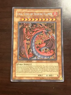 YUGIOH • URIA, LORD OF SEARING FLAMES • SECRET RARE • CT03-EN005 • LIMITED • NM - Image 1