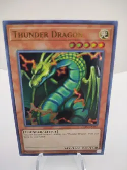Yu-Gi-Oh Thunder Dragon LCKC-EN067 Holographic Rare Near Mint - Image 1