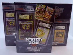 (Lot of 5) - 2025 Pokemon TCG Mystery Gems (1 Graded Card, 1 Booster Pack) NEW - Image 3
