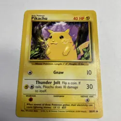 1999 Pokemon Pikachu Gold Stamp E3 Stamp Yellow Cheeks Promo Card 58/102 - Image 1