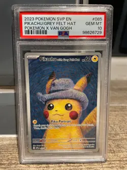 PSA 10 Pikachu with Grey Felt Hat 085 Sv: Scarlet & Violet Promo Cards Regular - Image 1