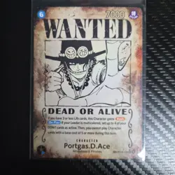 One Piece TCG - Portgas.D.Ace - Wanted Poster - (Error Card) - OP13 - Image 1