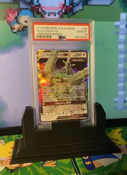 Pokemon Celesteela GX Unbroken Bonds Ultra Rare Card 163/214 PSA 10 Gem Mint - Image 1