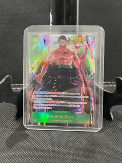 Roronoa Zoro Card Alt Art Sec English One Piece OP06-118 SEC Green - Image 1