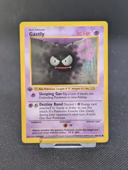 Pokemon Card Gastly Shadowless 1st Edition Base Set Common 50/102 NM - Image 1
