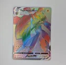 Tapu Koko Vmax 166/163 Secret Rare Battle Styles Pokemon TCG Card NM - Image 1