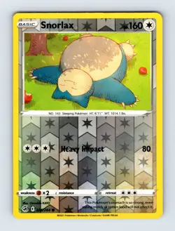 Snorlax SWSH08: Fusion Strike Common Reverse Holo 206/264 NM/LP Pokemon Cards - Image 1