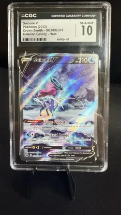 CGC 10 Suicune V Crown Zenith GG38/GG70 Galarian Gallery Pokemon Card - Image 1