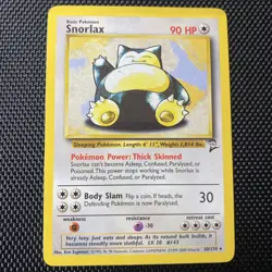 Snorlax 30/130 Base Set 2 Non-Holo Rare Pokemon Card NM - Image 1