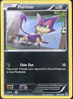 Purrloin 56/119 XY - Phantom Forces Regular - Pokemon Card - Image 1