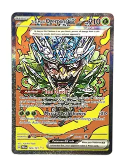 Teal Mask Ogerpon ex 145/131 Special Illustration Rare SIR Holo Pokemon TCG Card - Image 1