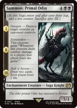 NM Summon: Primal Odin, MTG, Final Fantasy, Magic the Gathering, 121 - Image 1