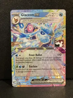 Glaceon Ex Pokemon Prize Pack Series 7 Promo Pokemon Card NM/LP Stamp - Image 1