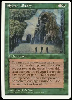 Sylvan Library - 4th Edition - Magic the Gathering MTG - Image 1