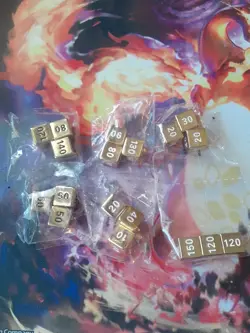 Pokemon Metal Damage Counter Dice Charizard UPC Gold Sealed (1 Set) - Image 1