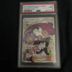 Pokemon Jesse & James Full Art Trainer PSA 9 Sun And Moon Hidden Fates 68/68 MT - Image 1