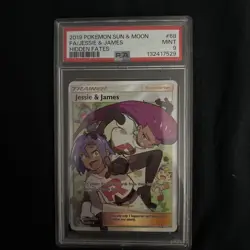 Pokemon Jesse & James Full Art Trainer PSA 9 Sun And Moon Hidden Fates 68/68 MT - Image 2