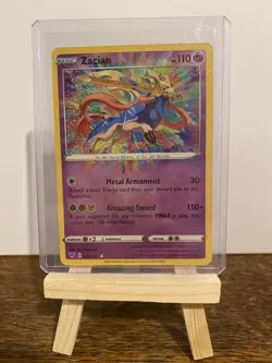 Zacian 82/185 Amazing Rare Vivid Voltage Pokemon TCG Near Mint - Image 1
