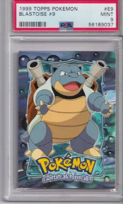 Pokemon-1999 TOPPS Blastoise #9 PSA 9 (513) - Image 1
