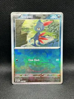 Sneasel 061/131 MASTER BALL REVERSE HOLO Prismatic Evolutions Pokemon English - Image 1