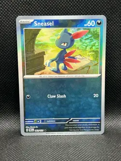 Sneasel 061/131 MASTER BALL REVERSE HOLO Prismatic Evolutions Pokemon English - Image 3