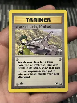 Pokemon TCG Brock's Training Method 106/132 1st Edition Gym Heroes 2000- NM - Image 1