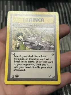 Pokemon TCG Brock's Training Method 106/132 1st Edition Gym Heroes 2000- NM - Image 2