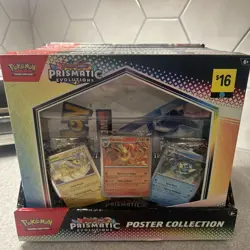 Pokemon Prismatic Evolutions Poster Collection Sealed Full Display Case Lot of 6 - Image 3