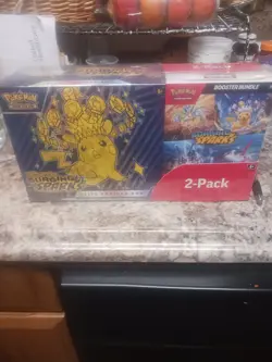 Pokemon Surging Sparks ETB + Booster Bundle Costco 2-pack Sealed - Image 1