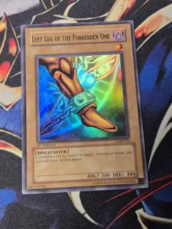 Yugioh Left Leg of The Forbidden One - FOIL LINE MISPRINT ERROR - 1st Ed LOB - Image 2