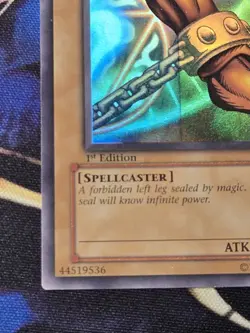Yugioh Left Leg of The Forbidden One - FOIL LINE MISPRINT ERROR - 1st Ed LOB - Image 5