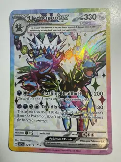 Pokemon TCG Surging Sparks : Hydreigon EX 223/191 Secret Rainbow Rare SIR 2024 - Image 3