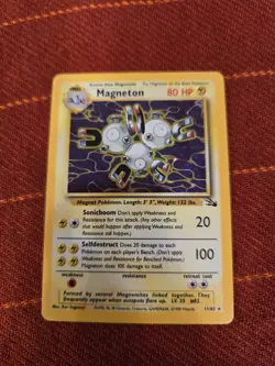 Magneton 11/62 Holo Fossil Set Pokemon Card WOTC LP/Played - Image 1