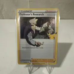 Professor's Research 023/025 Pokemon Celebrations Holo Rare Trainer Card NM-MT - Image 1