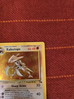 Pokemon TCG Kabutops Fossil Holo Rare Card 9/62 LP Condition 1999 WOTC Vintage - Image 4
